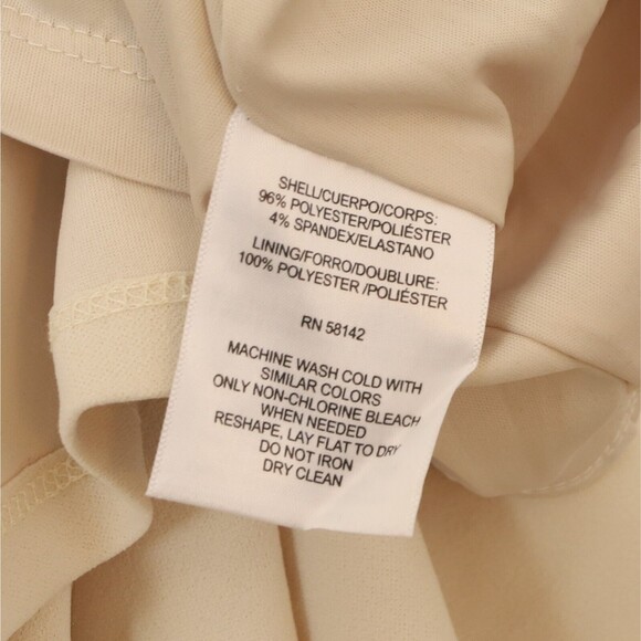 Maggy London Horn Cream Cutout Midi Dress Size 6 Sheath Short Sleeve NWT B59 - Picture 5 of 5